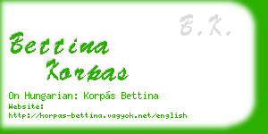 bettina korpas business card